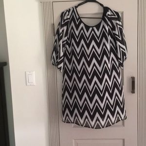 black chevron dress